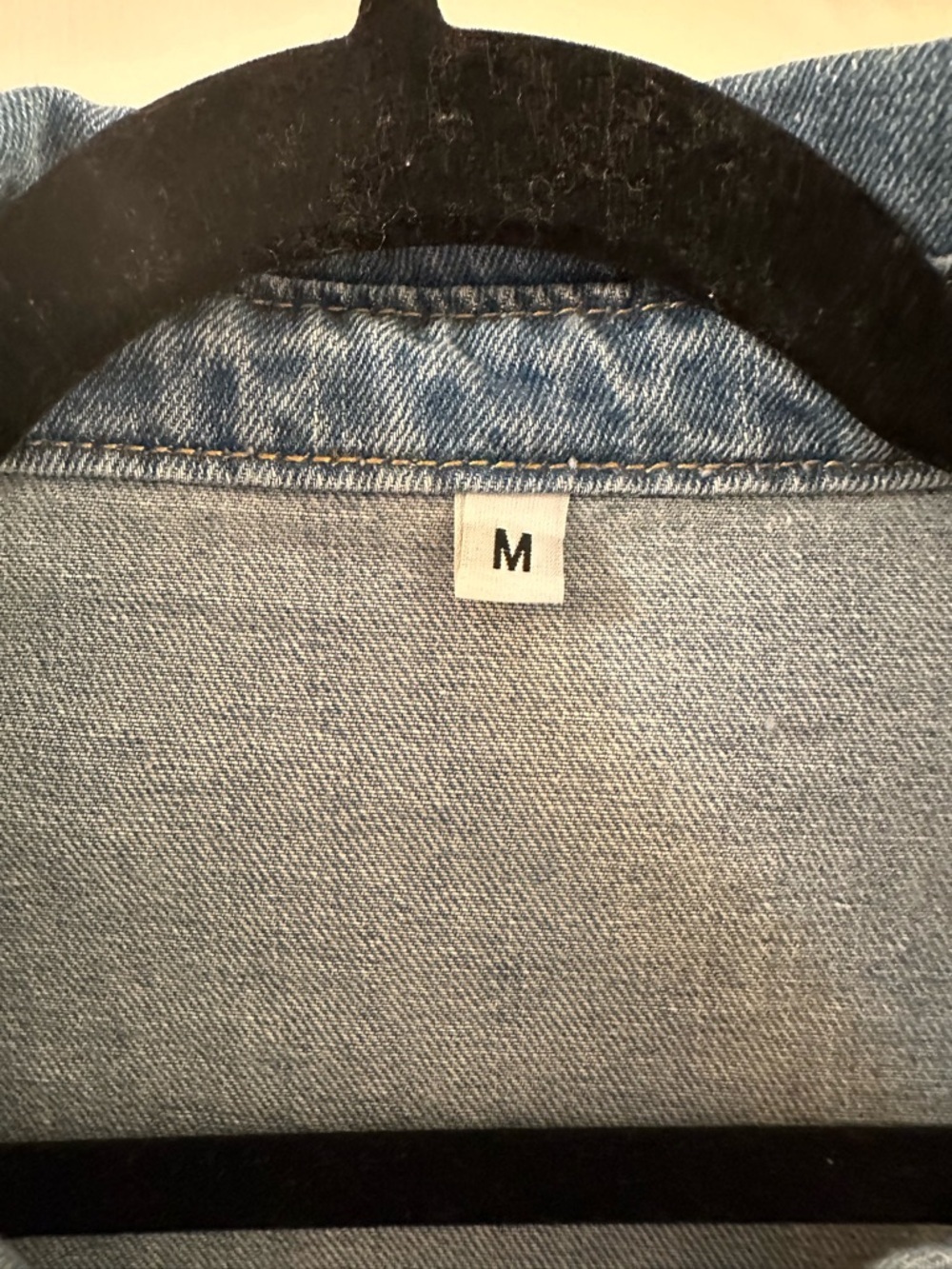 Pearl-Embellished Denim Button-Up long sleeve  - Blue - Picture 2 of 4